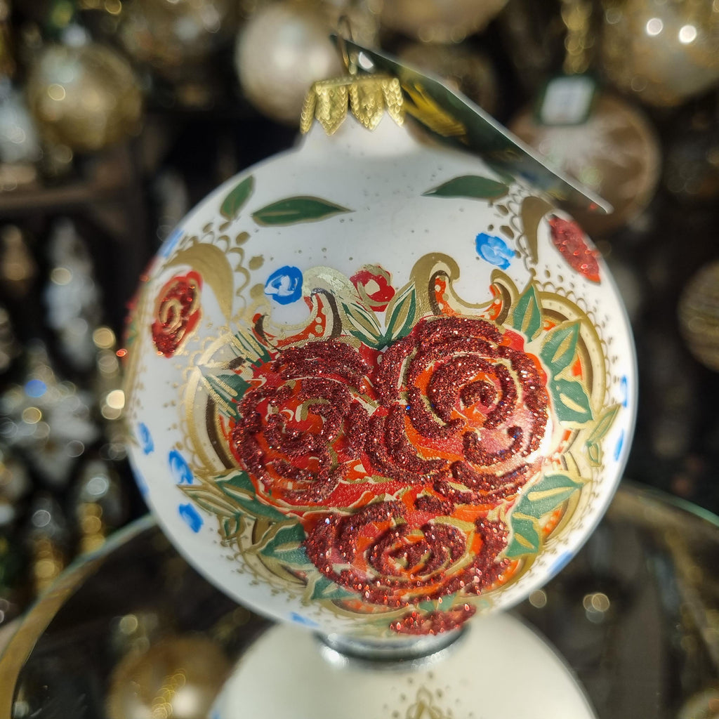 Silverado glass ornament. elegant decorative ball