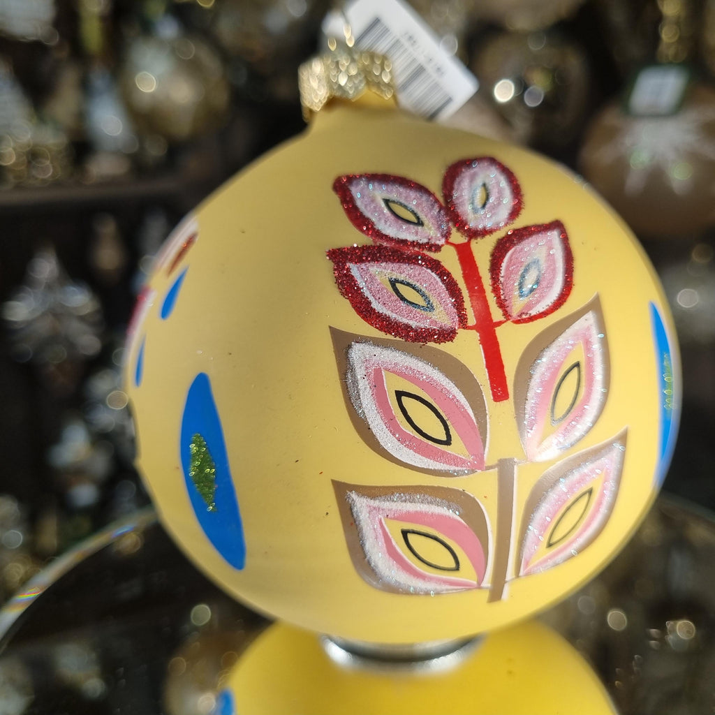 Silverado glass ornament, decorative ball with festive motif