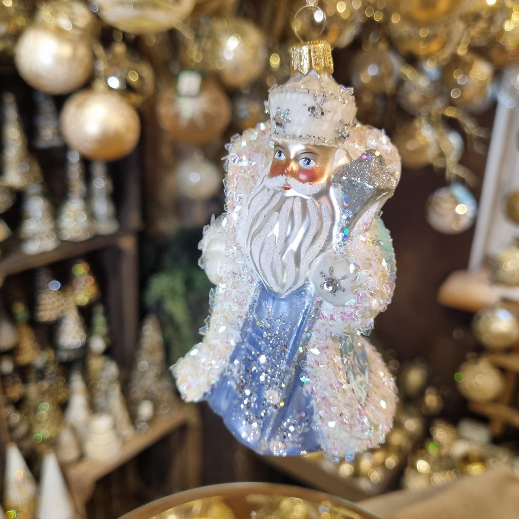 Silverado glass ornament, decorative ball with elegant finish