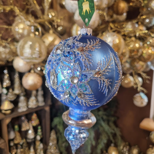 Blue Glass Christmas Ornament
