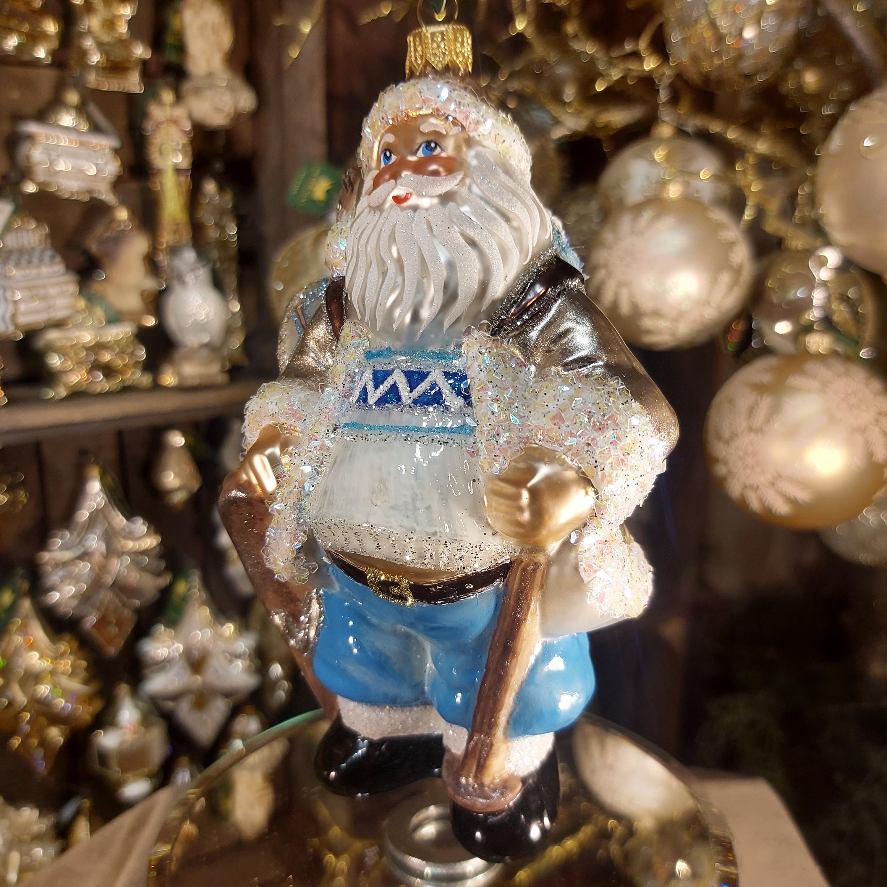 Silverado glass ornament, elegant ball with classic decoration