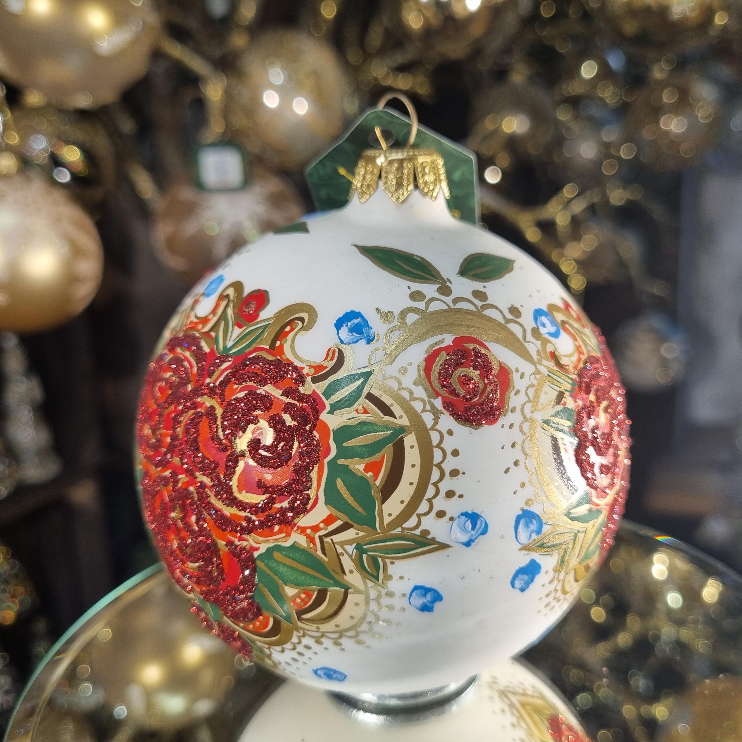 Silverado glass ornament. elegant decorative ball