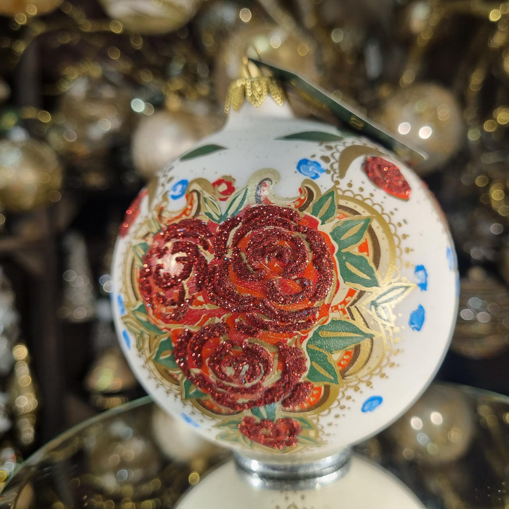 Silverado glass ornament. elegant decorative ball
