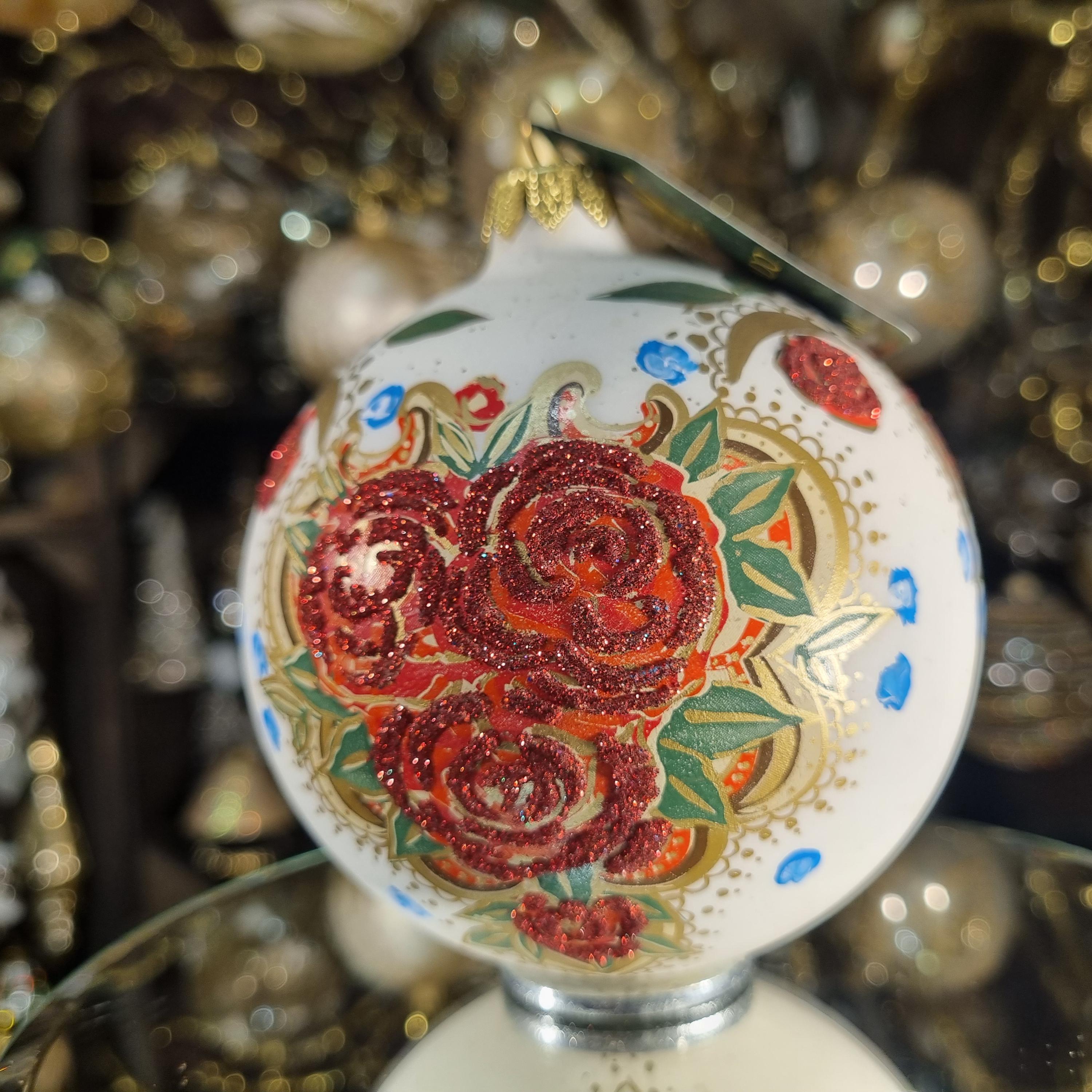 Silverado glass ornament. elegant decorative ball