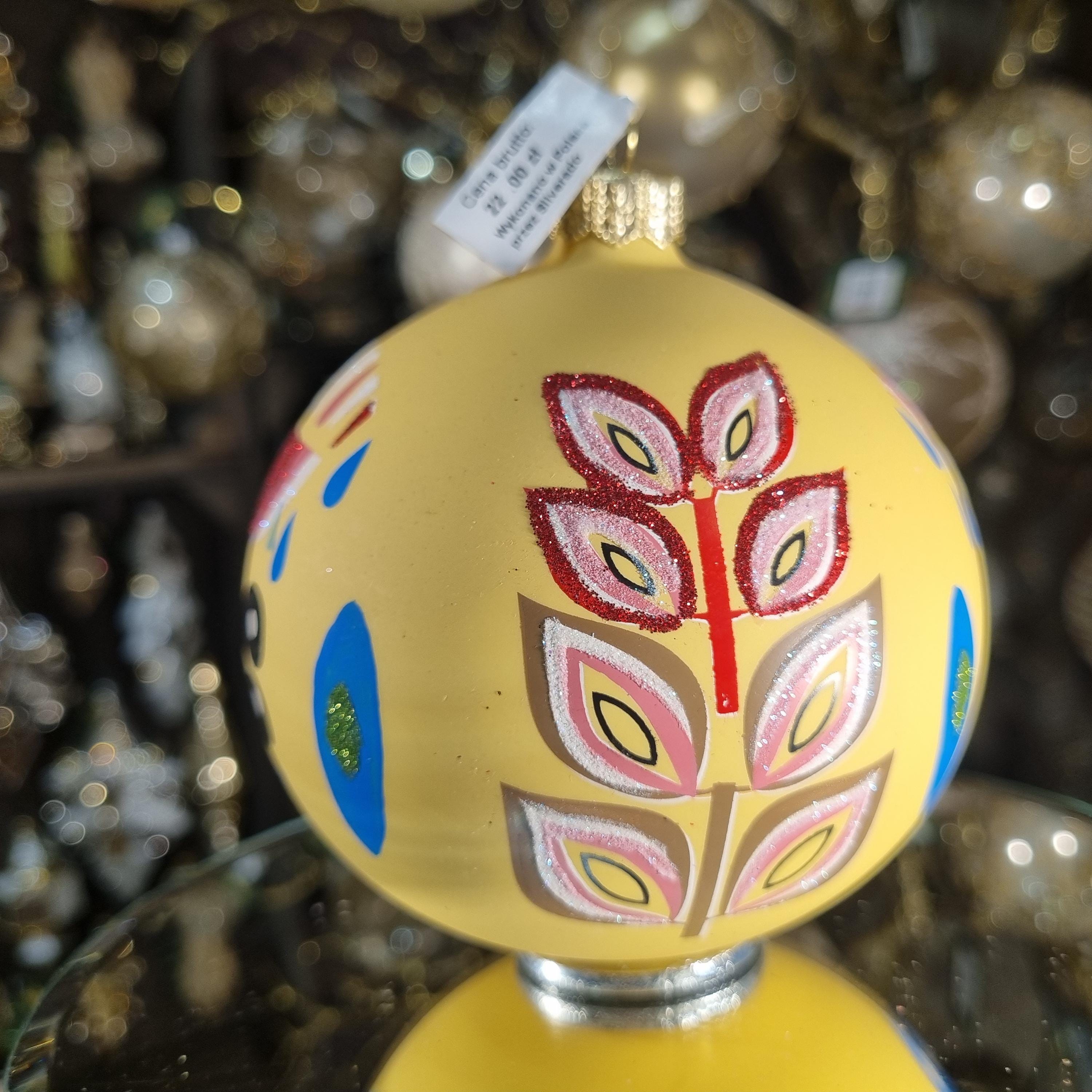 Silverado glass ornament, decorative ball with festive motif